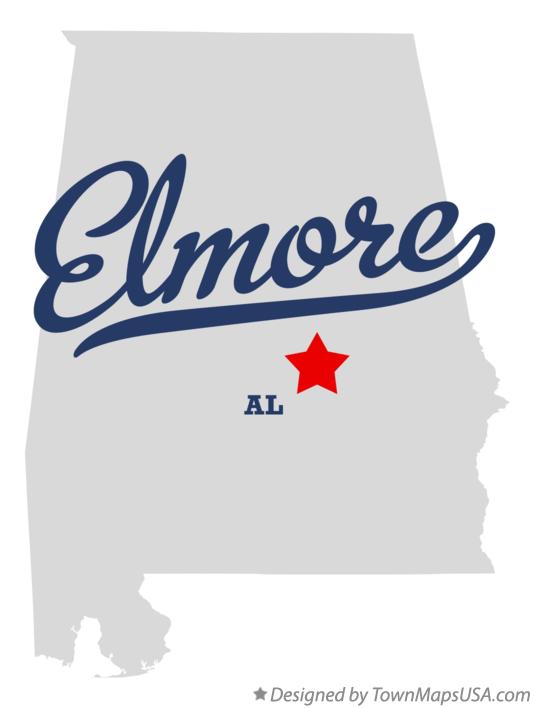 Map of Elmore Alabama AL