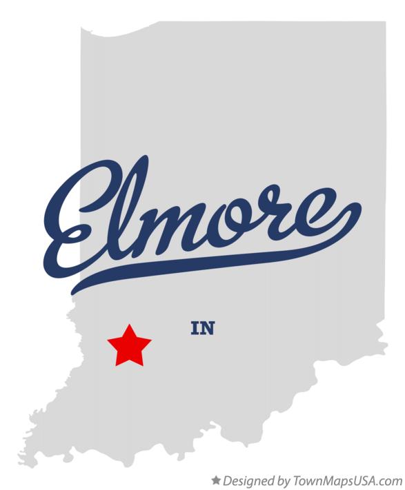 Map of Elmore Indiana IN