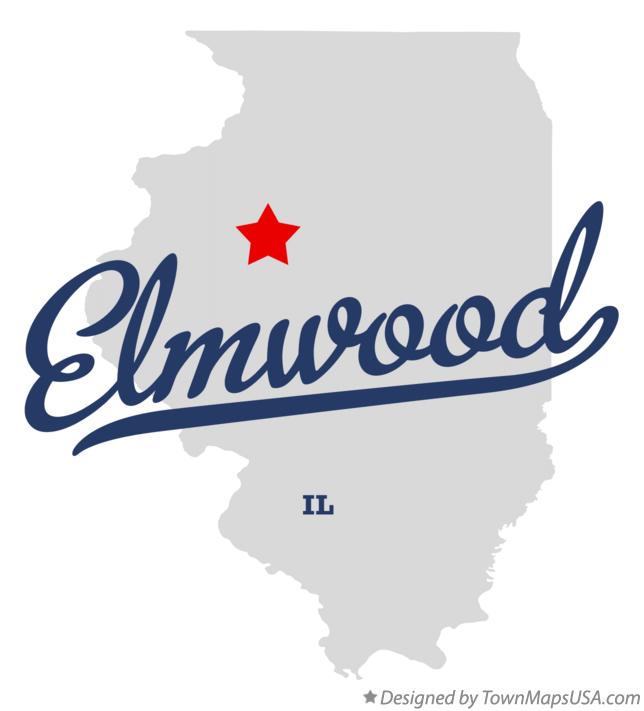 Map of Elmwood Illinois IL