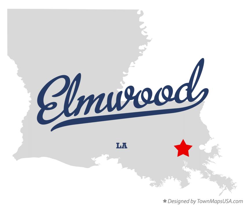 Map of Elmwood Louisiana LA