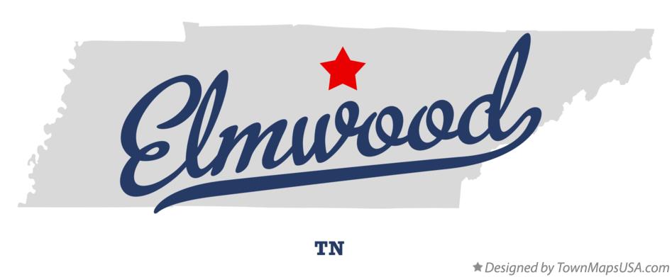Map of Elmwood Tennessee TN
