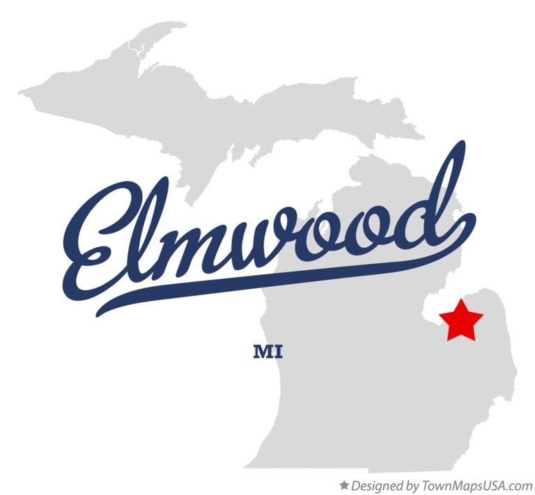 Map of Elmwood Michigan MI