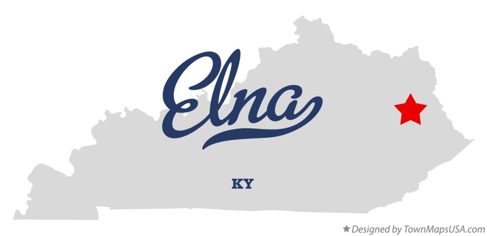 Map of Elna Kentucky KY