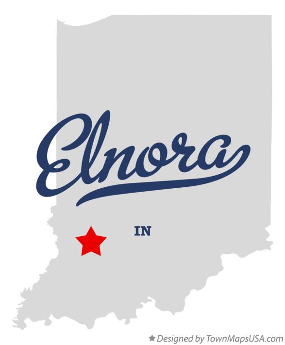 Map of Elnora Indiana IN