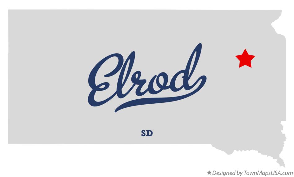 Map of Elrod South Dakota SD