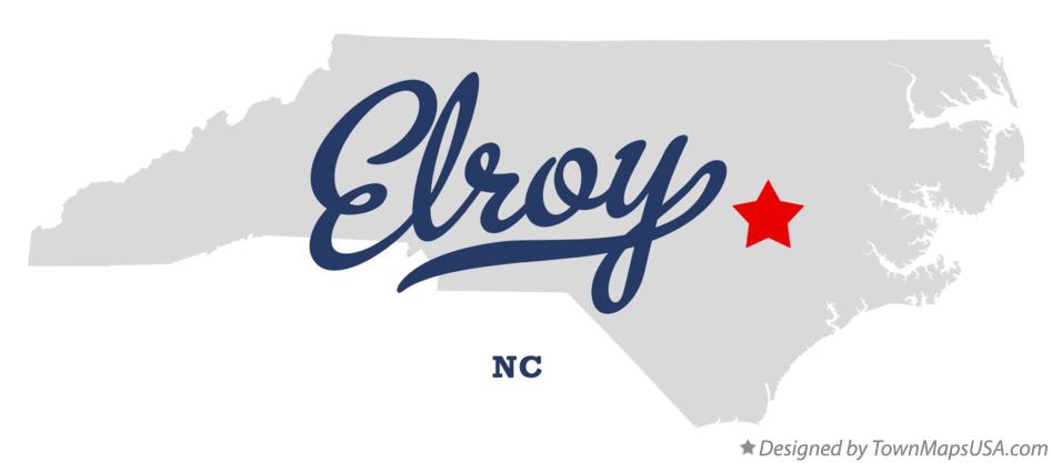 Map of Elroy North Carolina NC