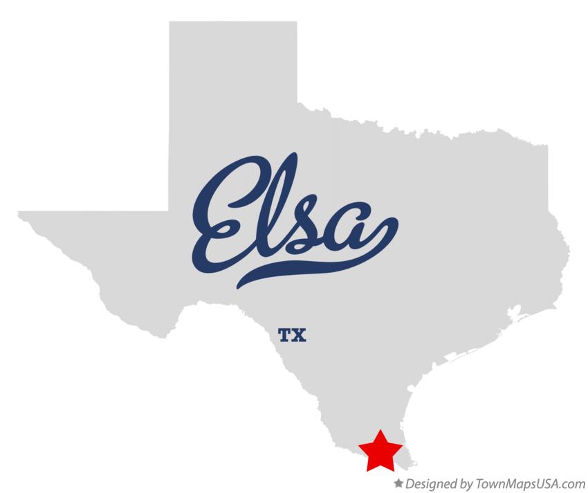 Map of Elsa Texas TX