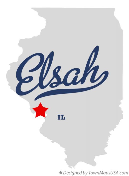 Map of Elsah Illinois IL