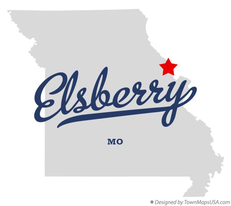Map of Elsberry Missouri MO