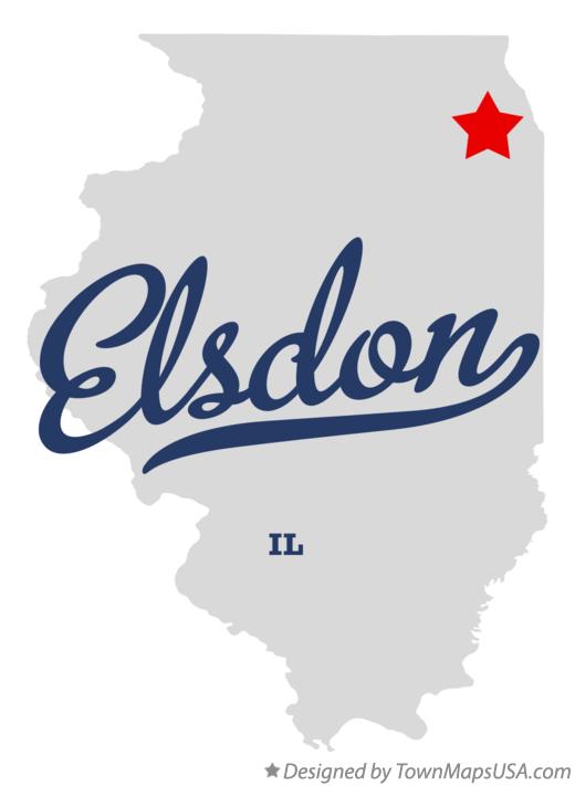 Map of Elsdon Illinois IL