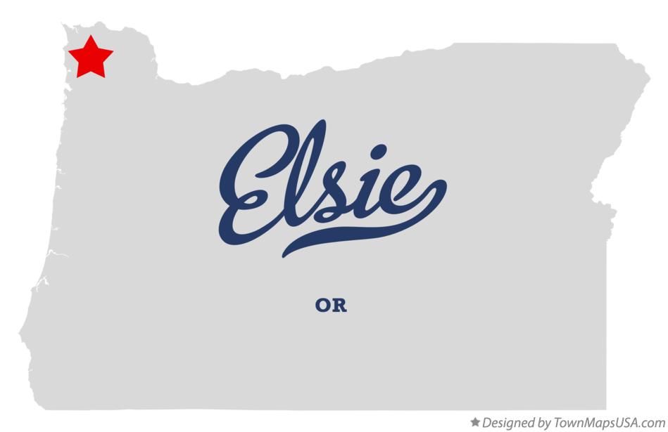 Map of Elsie Oregon OR