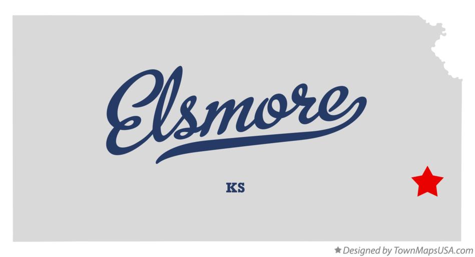 Map of Elsmore Kansas KS