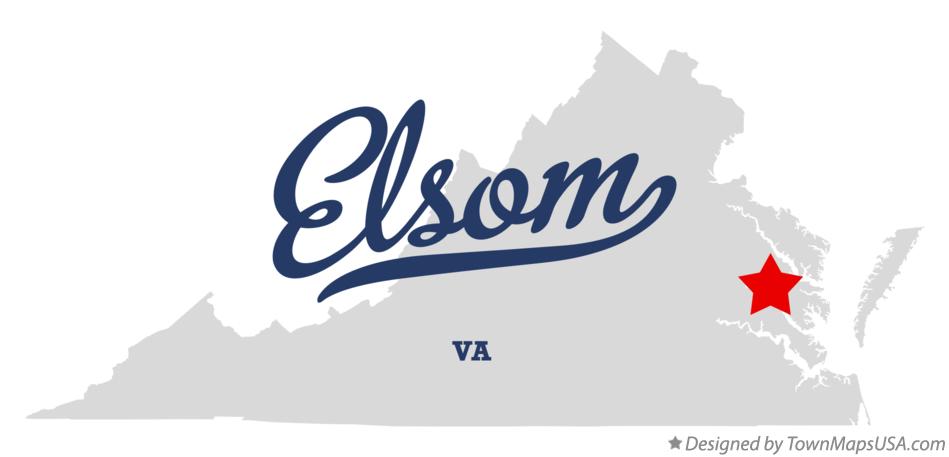 Map of Elsom Virginia VA