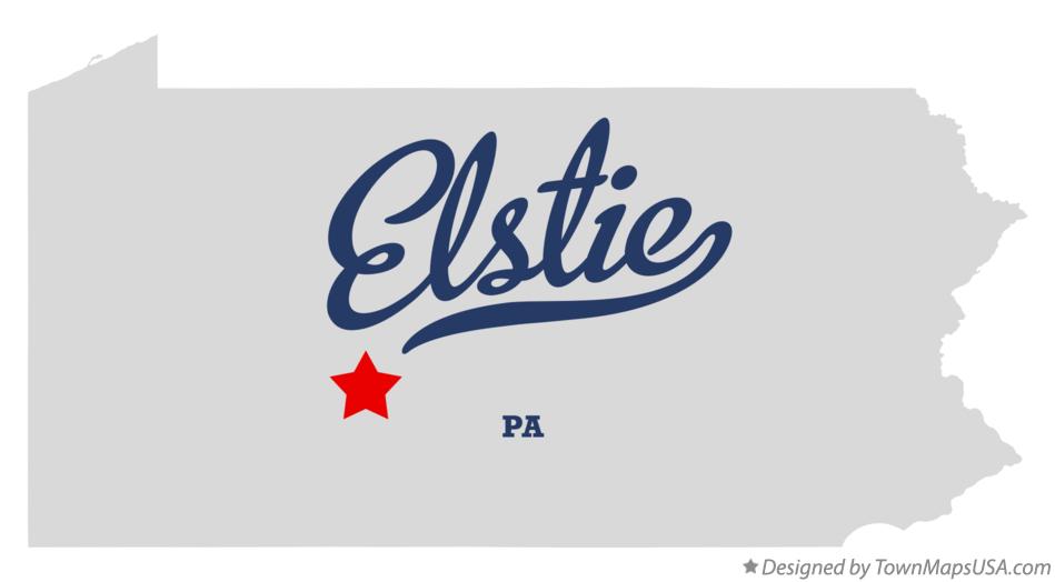 Map of Elstie Pennsylvania PA
