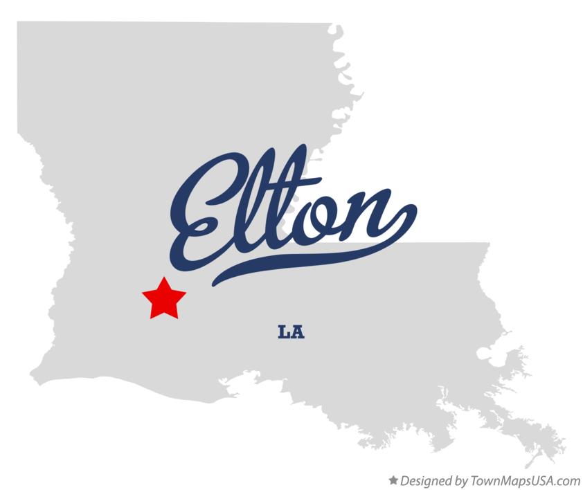 Map of Elton Louisiana LA