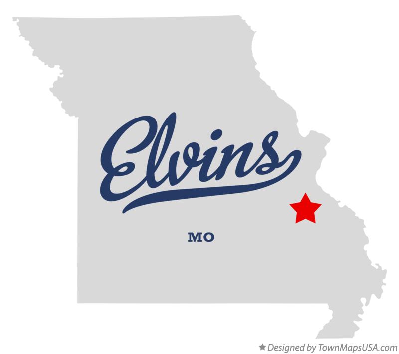 Map of Elvins Missouri MO