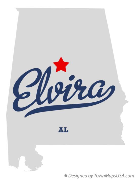 Map of Elvira Alabama AL