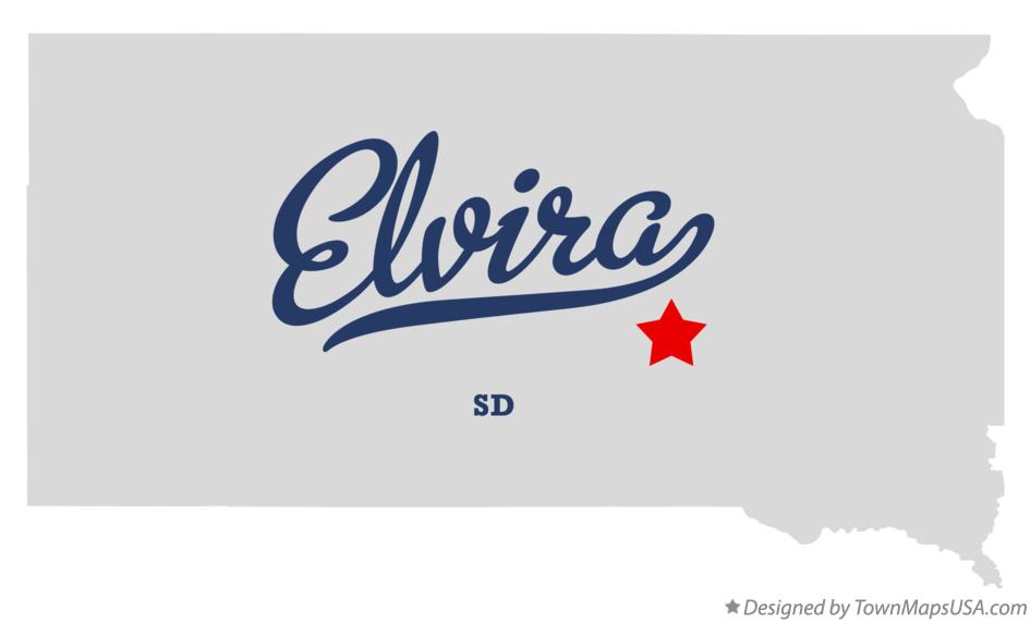 Map of Elvira South Dakota SD