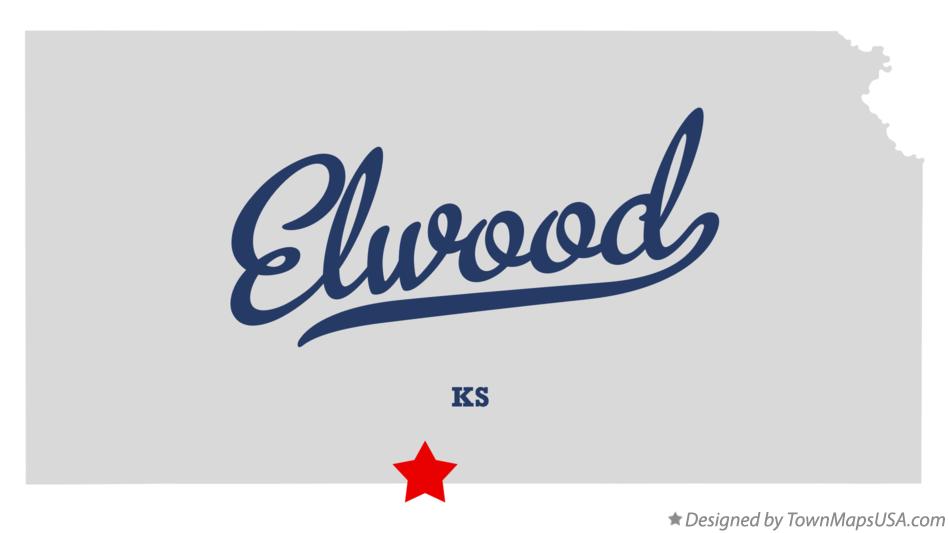 Map of Elwood Kansas KS
