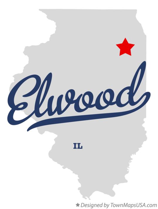 Map of Elwood Illinois IL