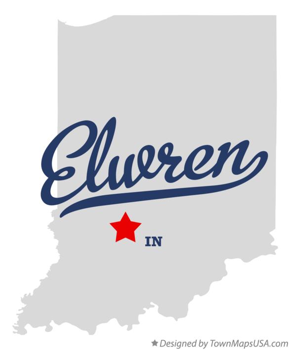Map of Elwren Indiana IN