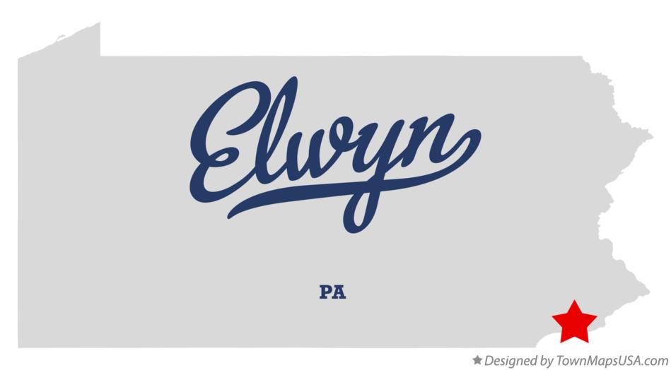 Map of Elwyn Pennsylvania PA