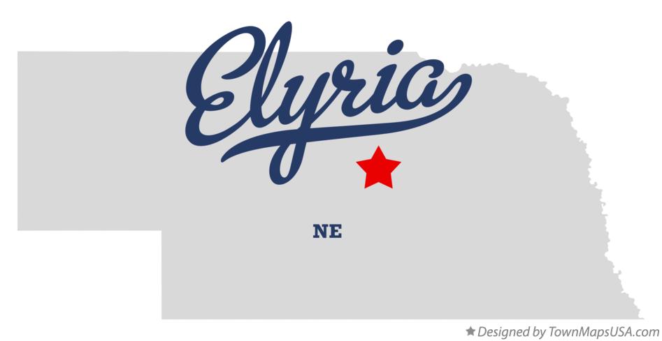 Map of Elyria Nebraska NE