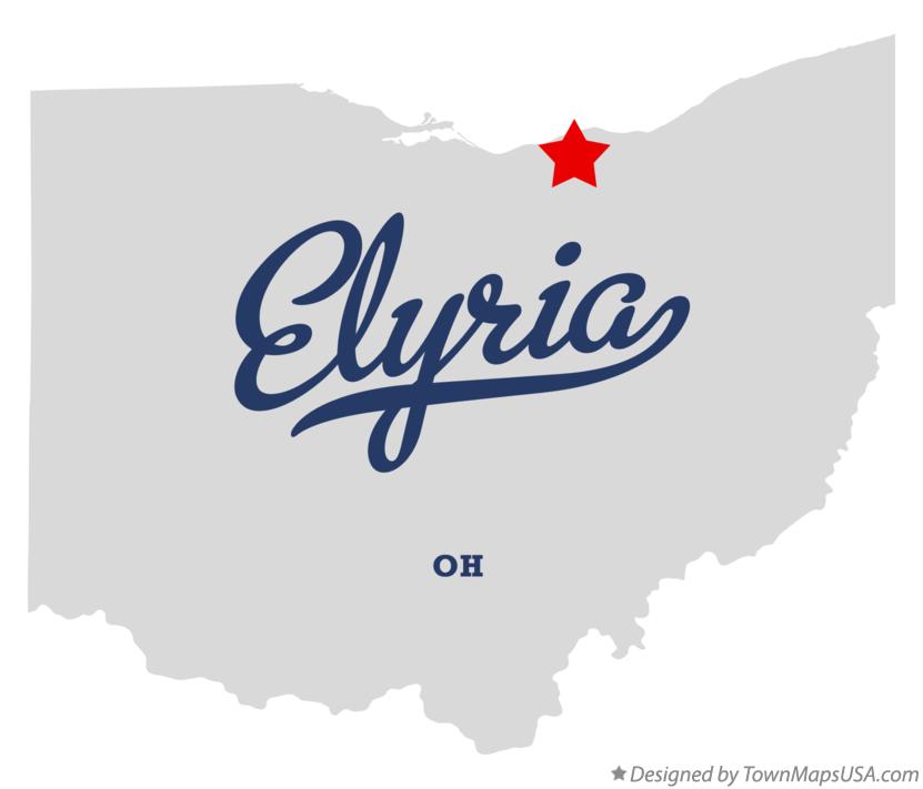Map of Elyria Ohio OH