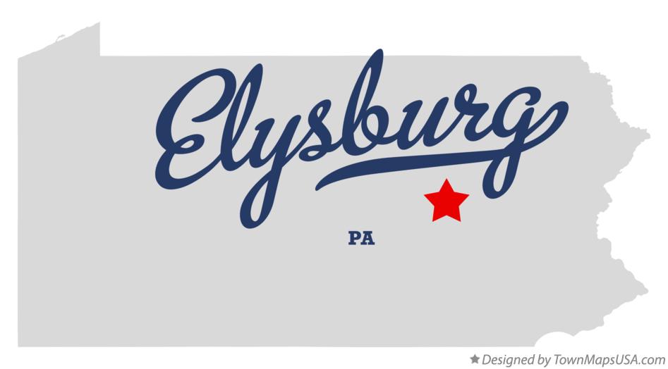 Map of Elysburg Pennsylvania PA
