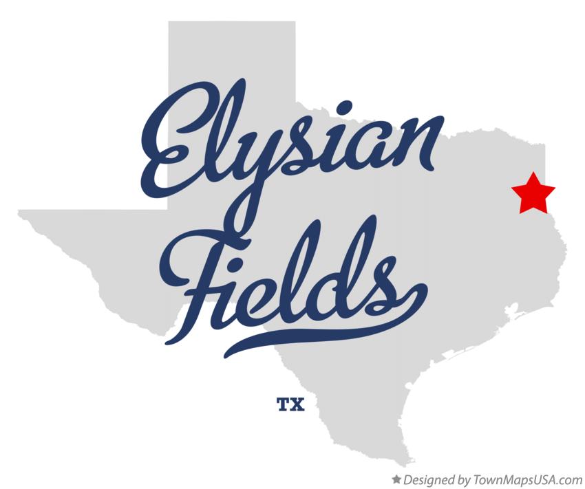 Map of Elysian Fields Texas TX