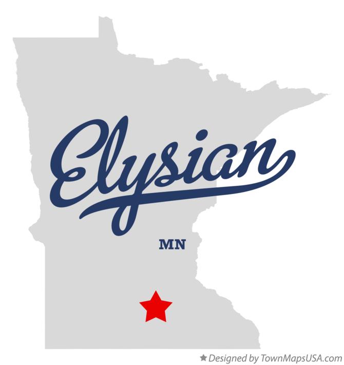 Map of Elysian Minnesota MN