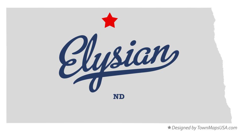 Map of Elysian North Dakota ND