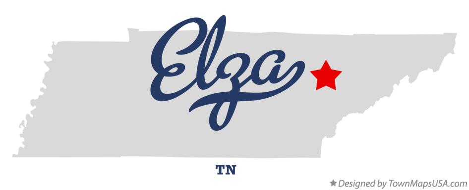 Map of Elza Tennessee TN