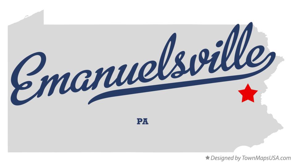 Map of Emanuelsville Pennsylvania PA