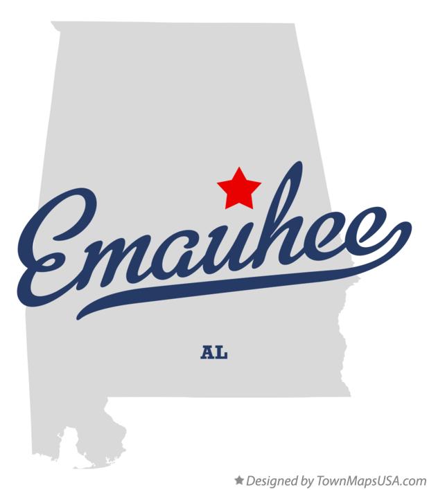 Map of Emauhee Alabama AL