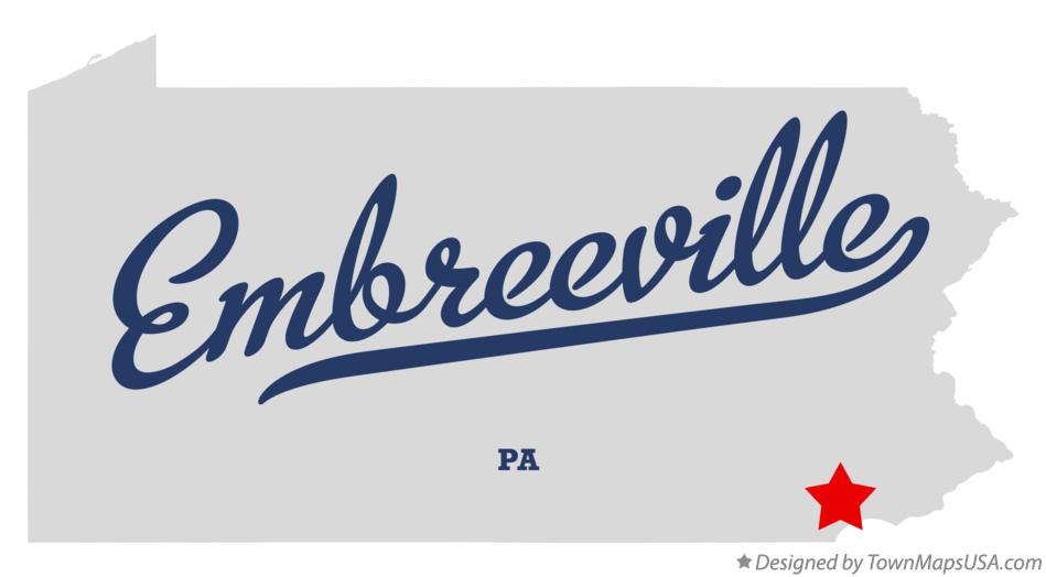 Map of Embreeville Pennsylvania PA