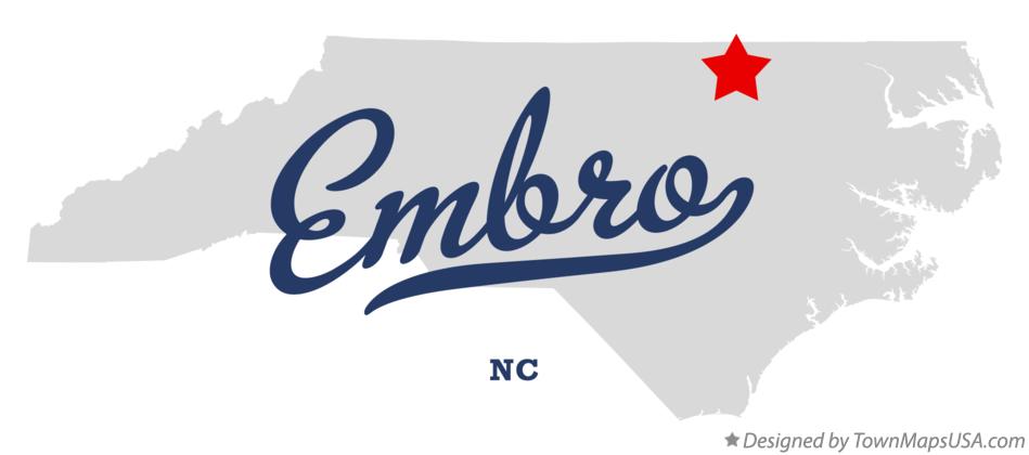 Map of Embro North Carolina NC