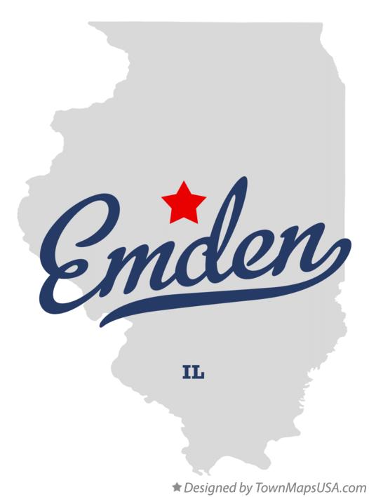 Map of Emden Illinois IL