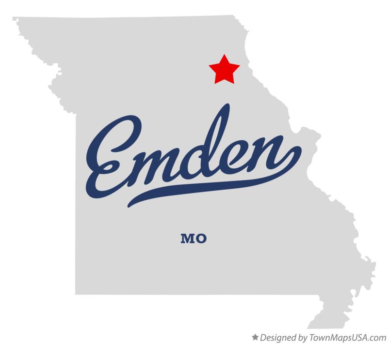 Map of Emden Missouri MO