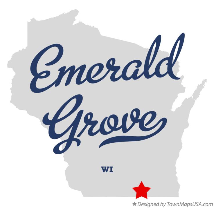 Map of Emerald Grove Wisconsin WI