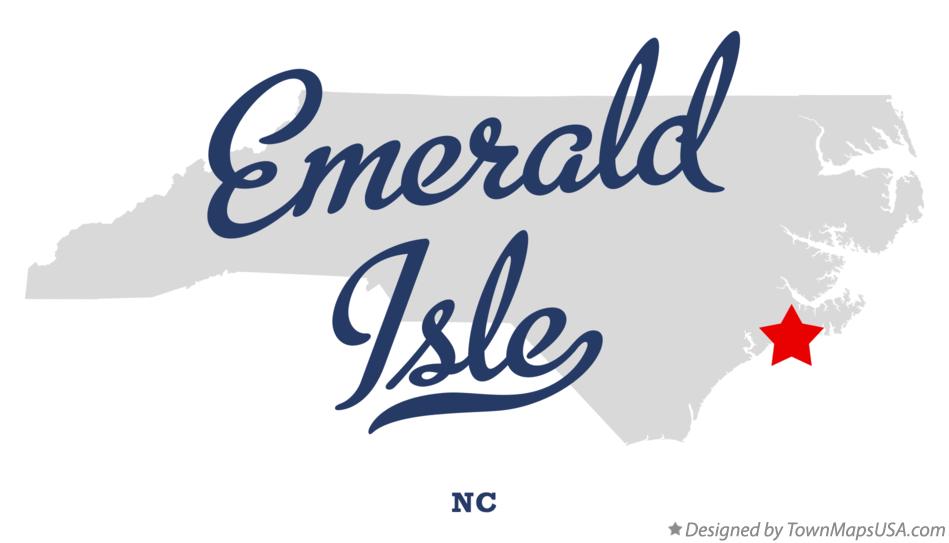 Map of Emerald Isle North Carolina NC