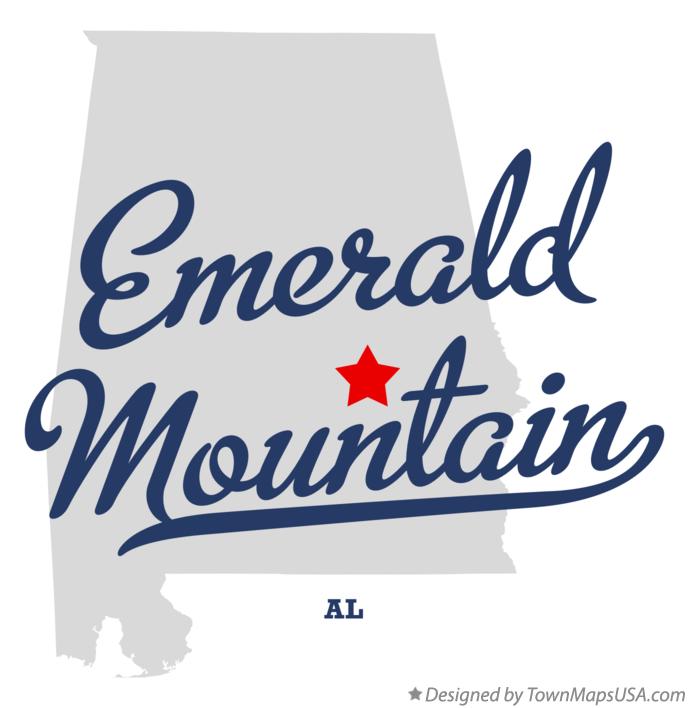 Map of Emerald Mountain Alabama AL