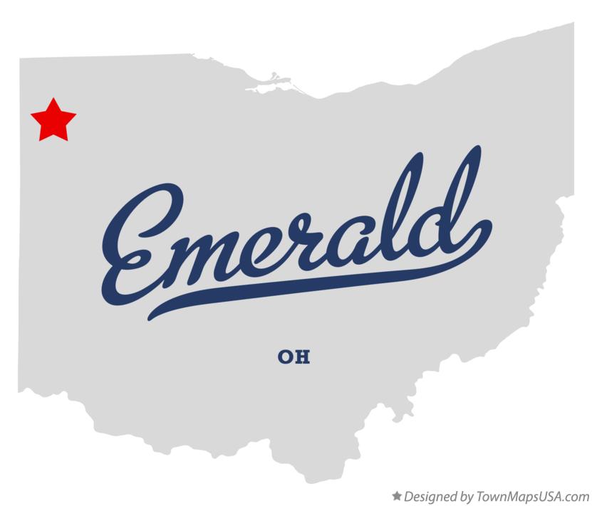 Map of Emerald Ohio OH