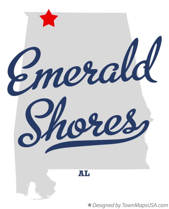Map of Emerald Shores Alabama AL