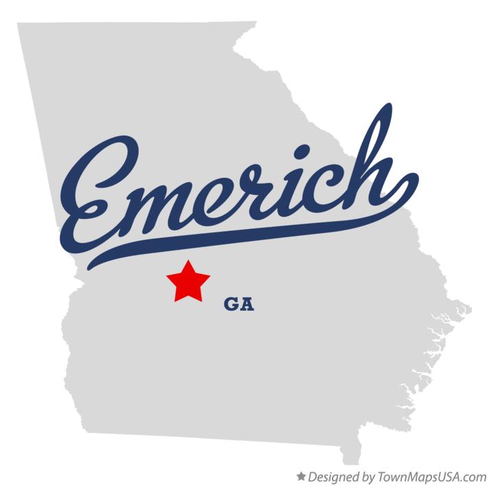 Map of Emerich Georgia GA