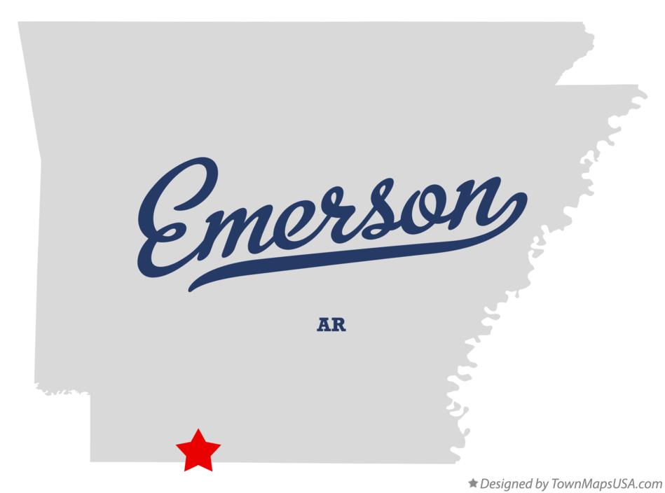 Map of Emerson Arkansas AR