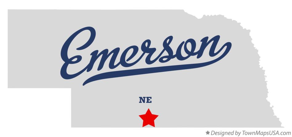 Map of Emerson Nebraska NE