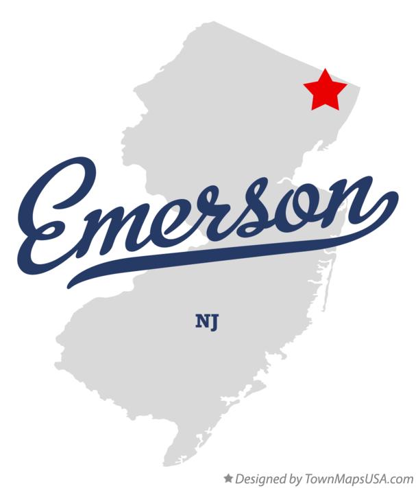 Map of Emerson New Jersey NJ