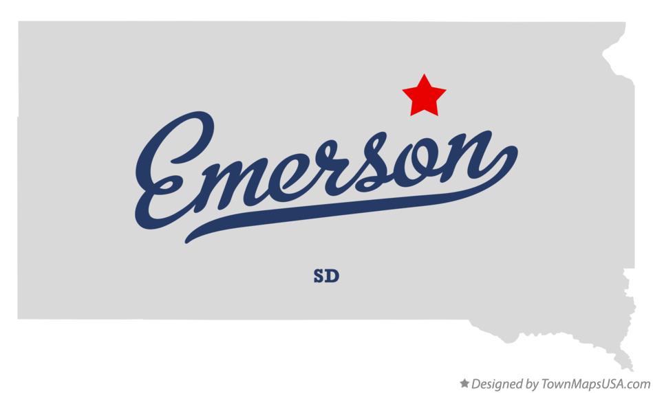 Map of Emerson South Dakota SD