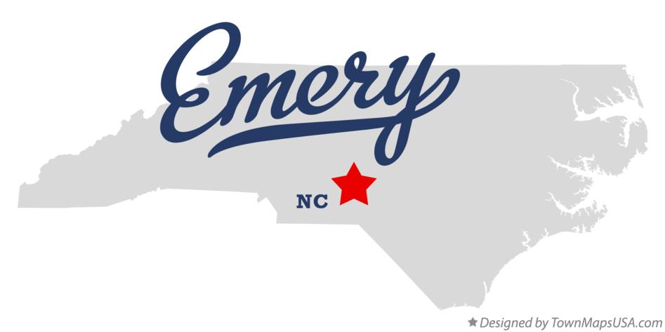 Map of Emery North Carolina NC